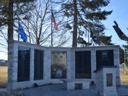 Town of Merton war memorial at the North Lake Fire Department